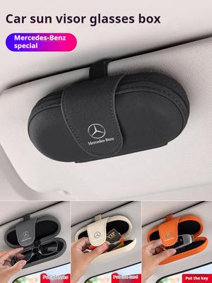 WTIUI1 Hot 2026 New For Benz For AMG A C E V Class Sprinter GLC ML SLK SL Vito GLK Car Visor Glasses Case Sunglasses Case