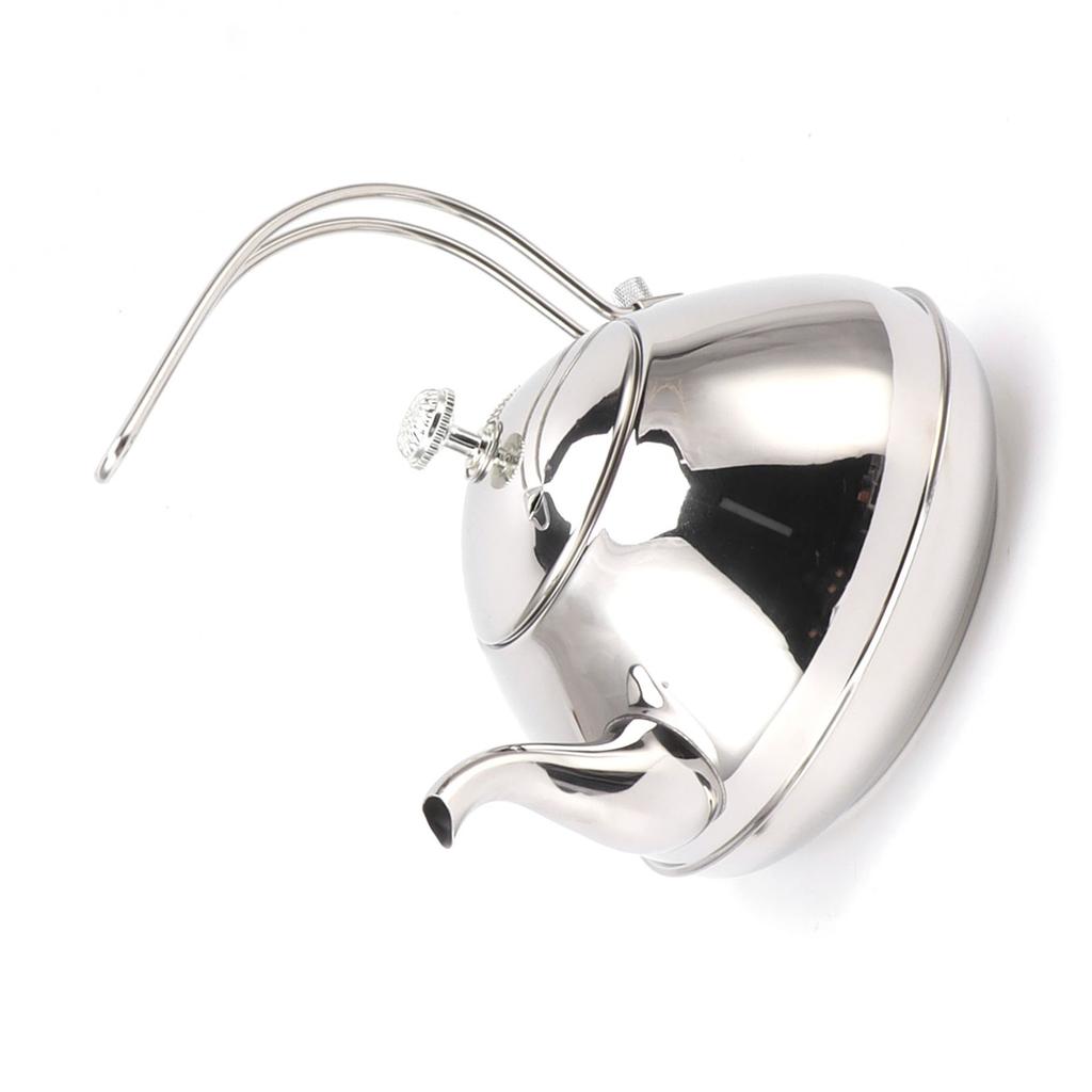 Stainless Steel Teapot Large Capacity Stovetop Kettle with Filter for Home Camping 1.5L Silver