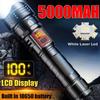5000MAH Powerful LED Flashlight Ultra Bright  Light Emergency Spotlight Long Range Zoom Torch Fishing Lamp With Built-in Battery