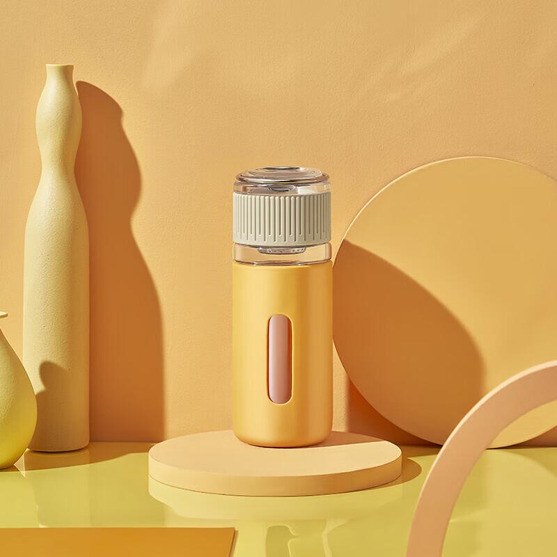 KAILIN Tea Infuser Glass Bottle with Handle 420ml