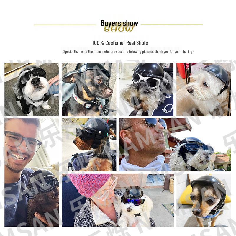 New Style Pet Motorcycle Safety Helmet - Dog & Cat Accessory Headwear