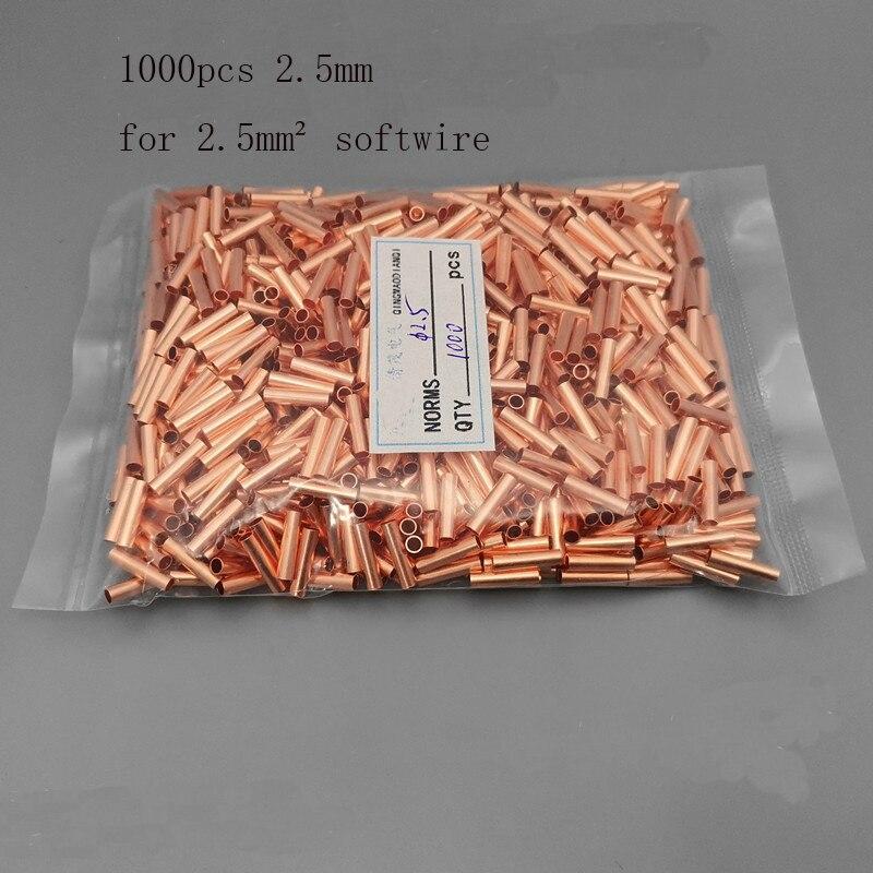 

1000PC 1,5/2/2,5/3/4/5/6/7/8/10 мм GT мідна з’єднувальна труба Дротовий з’єднувач Невелика мідна трубка Мідна з’єднувальна трубка Дротовий з’єднувач