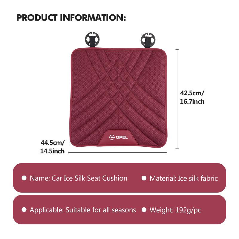 Car lce Silk Cushion Cover Seat Anti Slip Auto Protector Pad For Opel Vectra Zafira Meriva Mokka Grandland Vivaro Antara