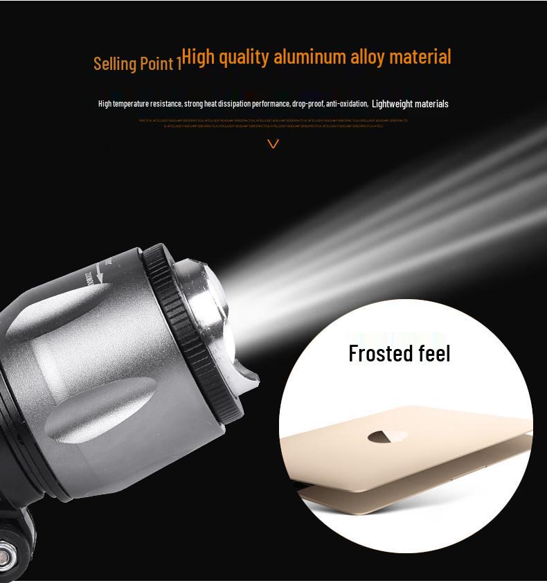 Super Bright Rechargeable T6 LED Headlamp with 3000 Lumens, Lithium Battery, Zoom Function, Ideal for Fishing and Mining