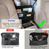 1 Large Capacity PU Leather Car Seat Storage Bag, Hanging Storage Bag With Multiple Zippered Pockets, Car Interior Accessories