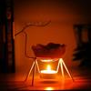 Kreativer Edelstahl-Kerzenhalter für den Ölherd mit Hirschmotiv, Aromatherapie, ätherisches Weihrauchbrenner, Lampe, dekorative Ornamente