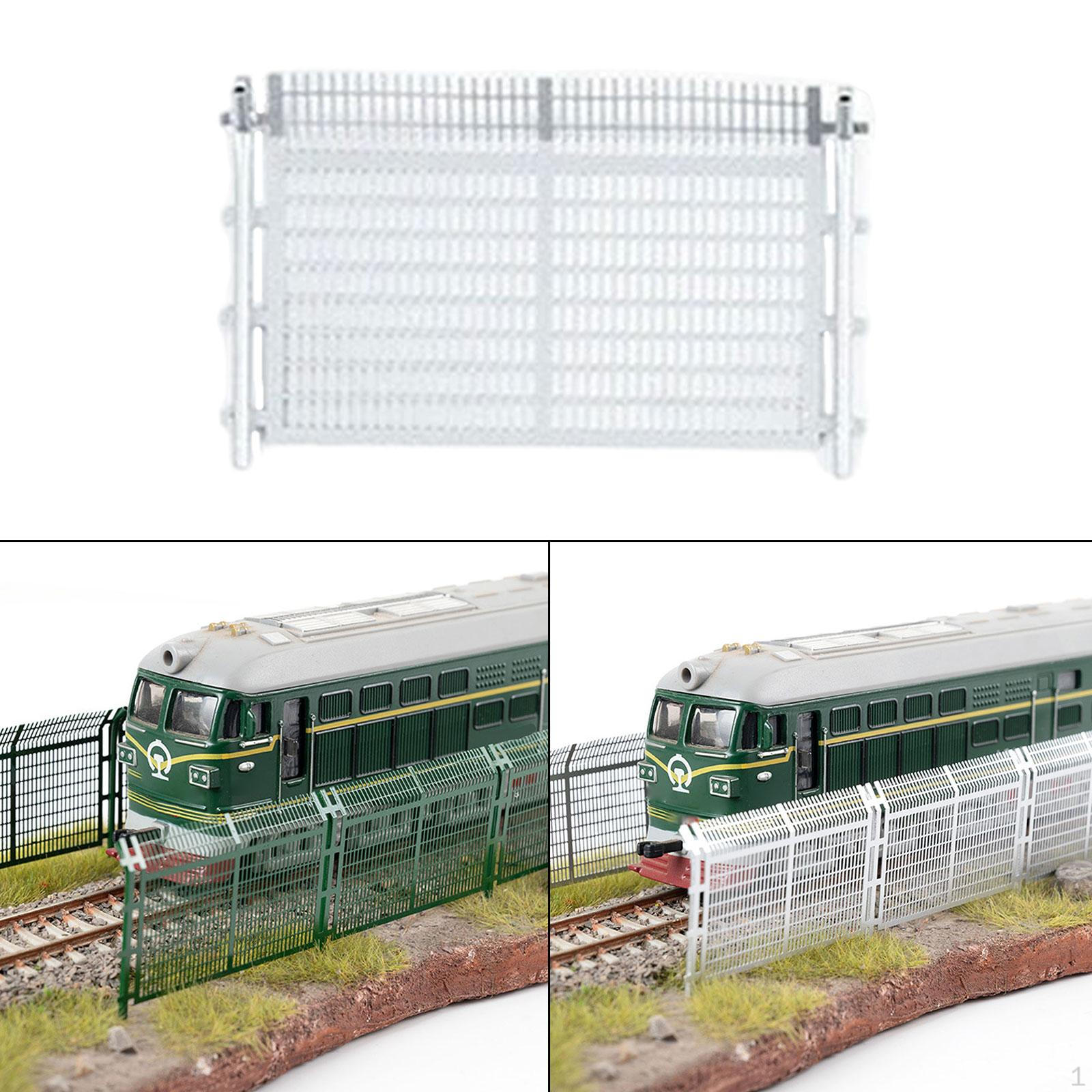 

1/64 Miniature Fence Model Barriers Net Railway Accessories for Train Scenery silver 1 grids
