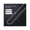 Square Beads Box Chain Pure Titanium 3/4mm Ornament Hip Hop Couple Necklace Necklace Stylish Fashion Men Trendy Amulet