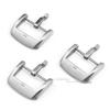 Metal Watch Buckle 20mm Silver Stainless Steel Clasp for Leather Watchband Accessories Brushed Matte Replacement Strap Buckles