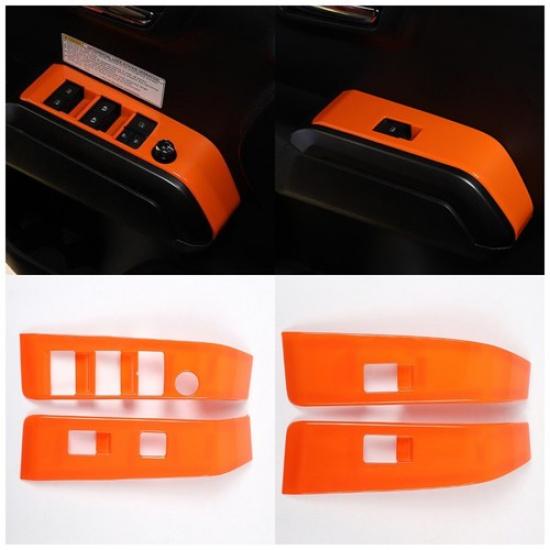 Multicolor ABS Door Window Lift Switch Button Trim For Toyota Tacoma 2016-