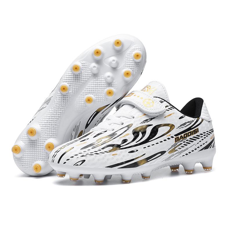 Lace-up-free Velcro Football Shoes Boys Girls Children Shredded Nails Pupil Spikes Competition Training Sports Shoes