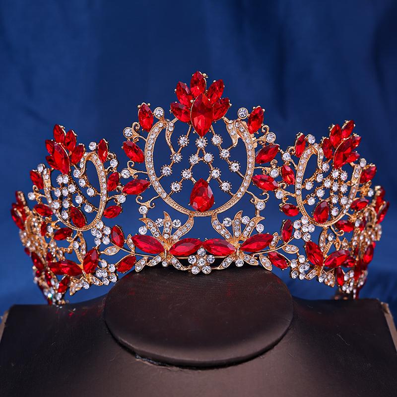 

Винтажная свадебная корона принцессы в стиле барокко, головной убор с кристаллами, тиара для женщин, свадебное платье с короной, аксессуары, ювелирные изделия