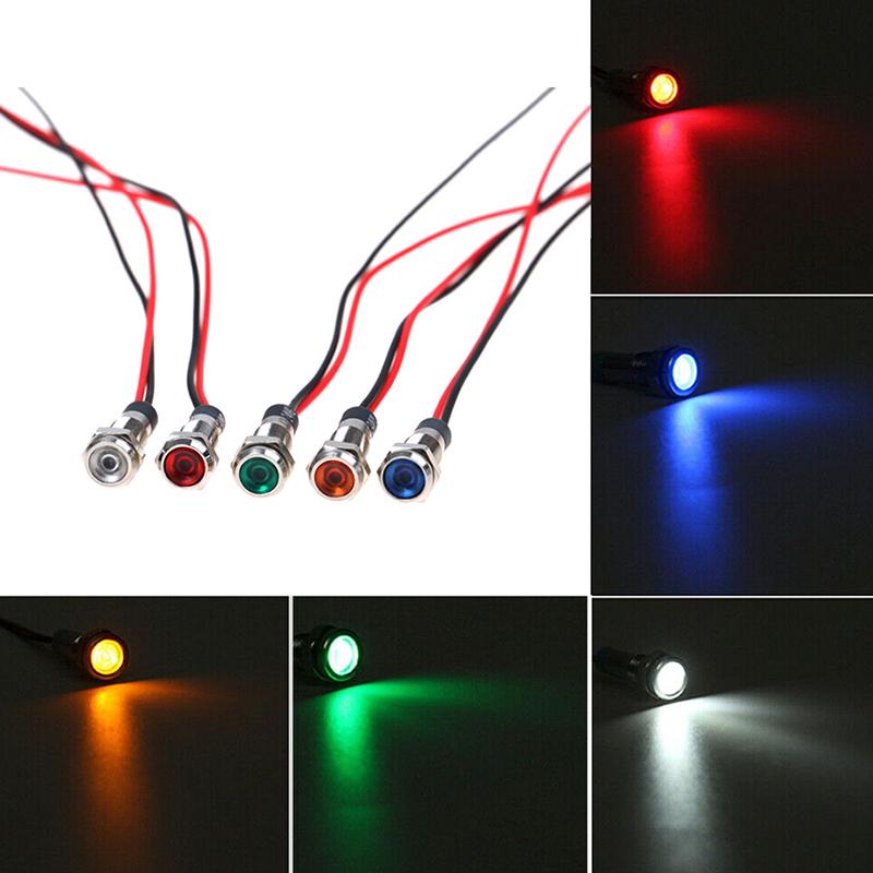 5x auto-lodní 12V-24V 6mm LED kontrolka na palubní desku výstražná kontrolka