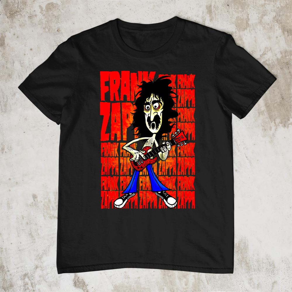 Frank Zappa Caricature So Funny Short Sleeve Black All Size Unisex Shirt Unisex T-Shirt S