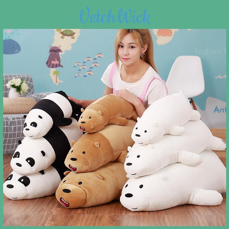 Delightful 80cm We Bare Bears Soft Plush Toy Featuring Adorable Grizzly And Panda Characters