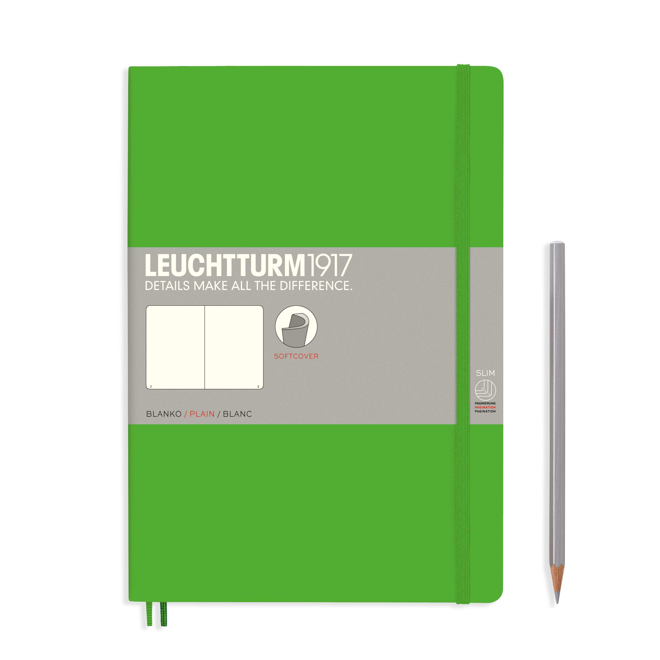 LEUCHTTURM1917 Блокнот B5 Обычные листы Мягкая обложка Свежий зеленый 357652