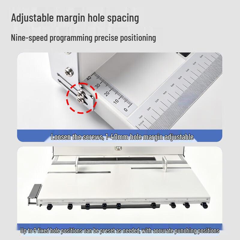 U-DYB500 Manual Electric Assist Single Hole Punch and Binding Machine CN plug (adapter included)