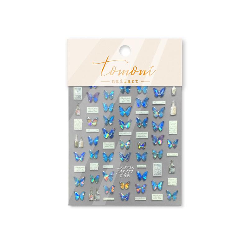 

Наклейка для дизайна ногтей Shell Light Butterfly своими руками. Креативные декоративные наклейки. MS579