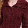 UNIFREE Women's Retro Cable Knit Cardigan