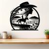 1pc Rustic Metal Wall Art Cowboy Cowgirl Farmhouse Outdoor Fence Decor New Year Gift Western Style