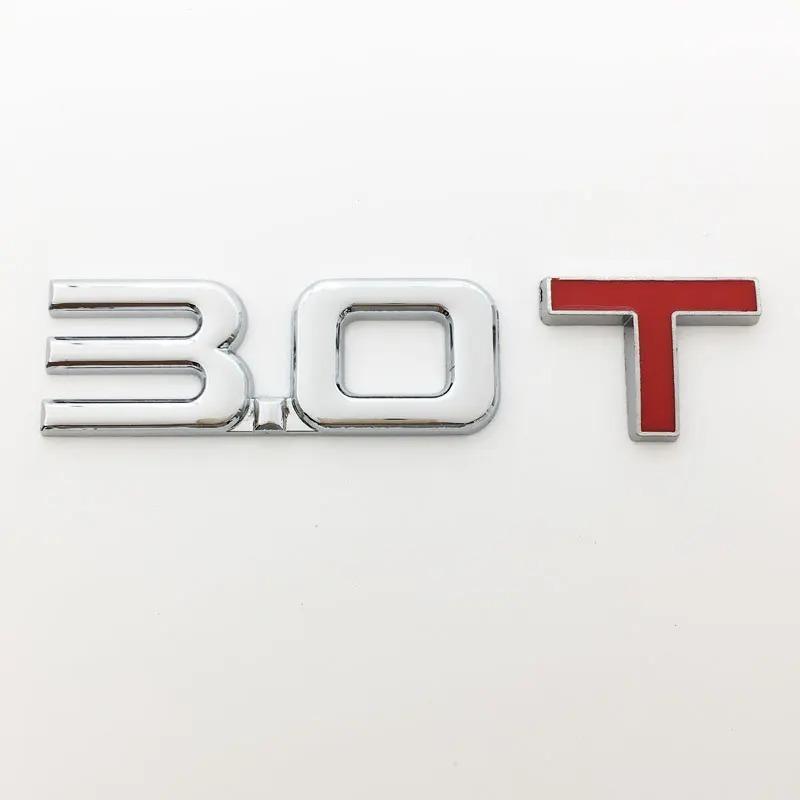 3D kovový automobil s objemem 1,3 1,4 1,5 2,4 1,6 1,8 2,0 2,2 2,5 2,8 3,0 T, logo objemu, zadní část kufru, emblém, odznak, samolepka na vozidlo