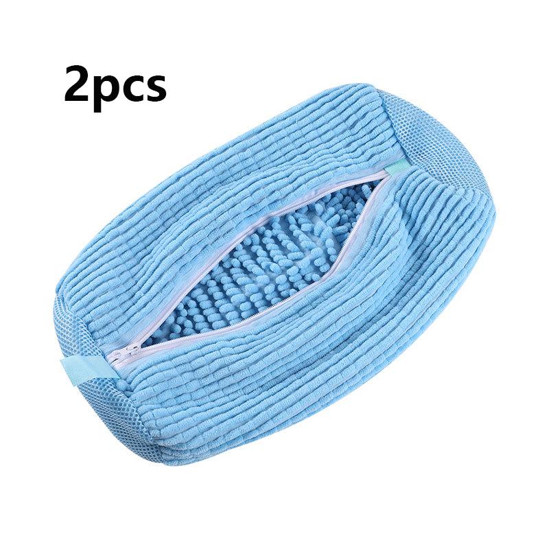 

Shoe Washing Machine Bag Durable Microfiber Sneaker Laundry Bag for Washing Machine Protects Shoes & Machine Tennis Shoes & More синій