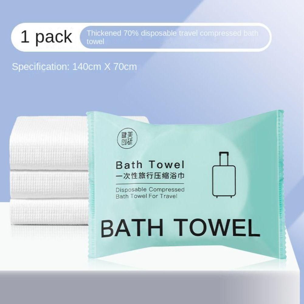 

70x140 см хлопковое одноразовое сжатое банное полотенце нетканое утолщенное увеличенное портативное банное полотенце моющееся быстросохнущее полотенце синий