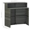 Garden Bar Table Gray 120 X 55 X 110 Cm Poly Rattan