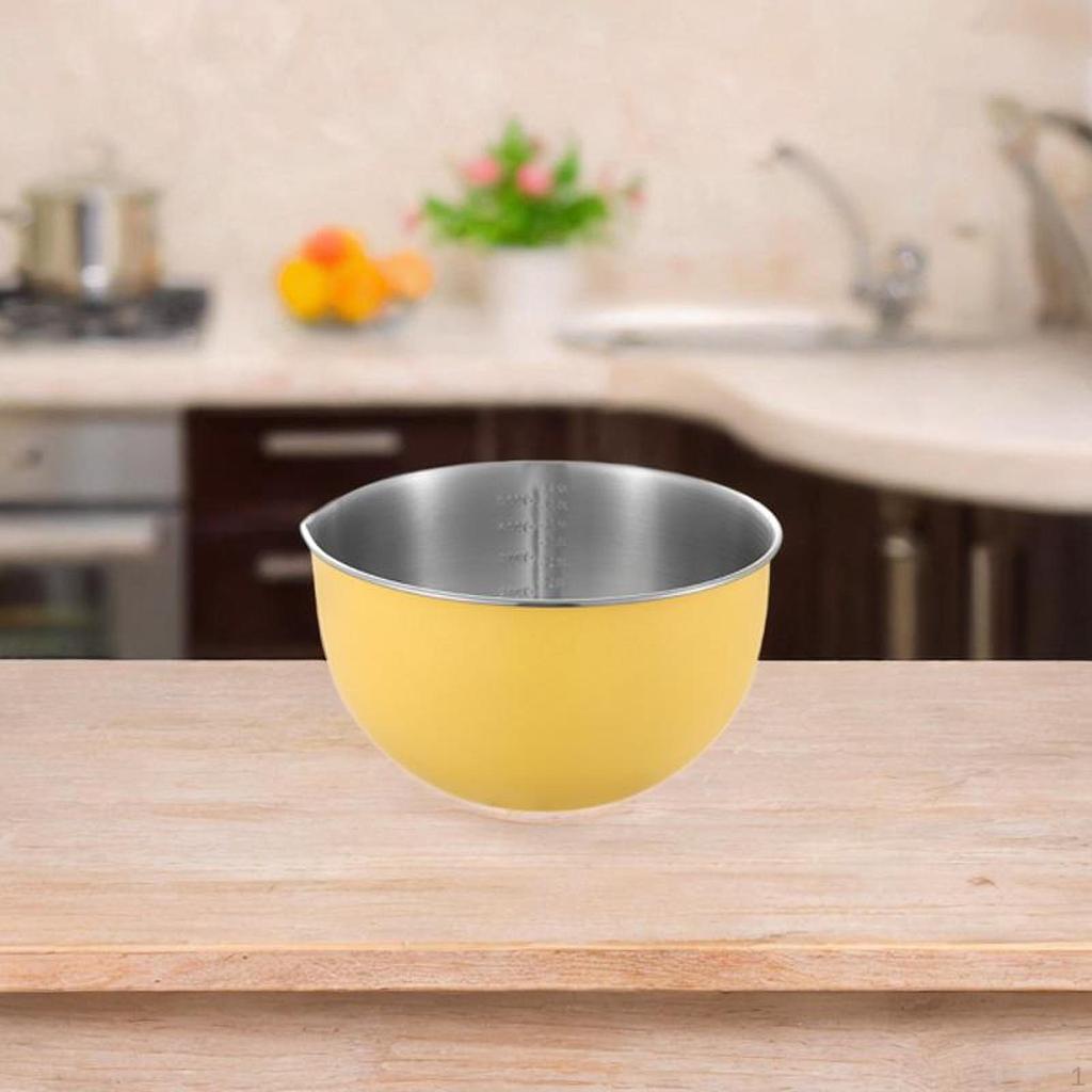 Stainless Steel Mixing Bowl Bakeware Round Basin Easy To Clean Salad Washing for Household