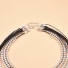 Elegant Multi Layer Beaded Necklace Waterfall Clavicle Chain Adjustable Length Neckchain for Bohemian Style Enthusiasts