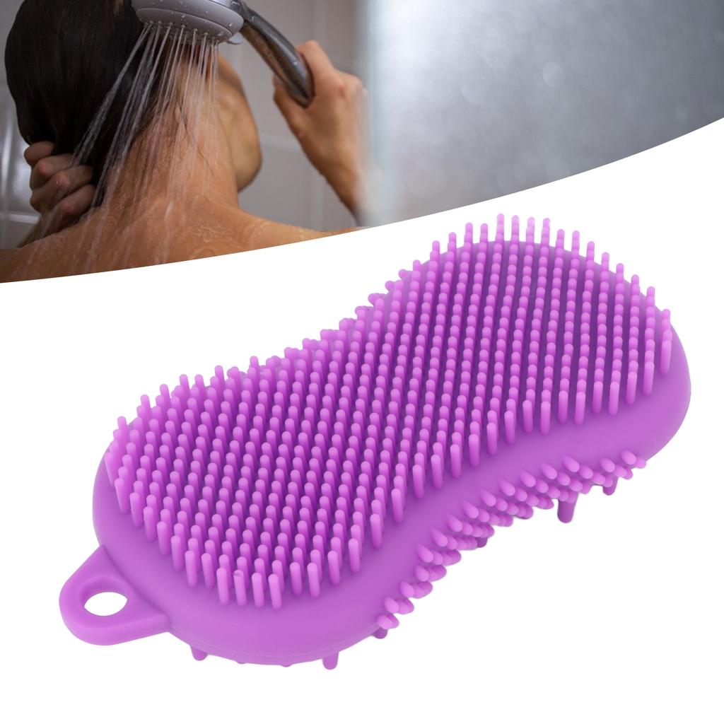Body Bath Brush Soft Silicone Double Sided Exfoliates Dead Skin Promote Circulation Shower Massage Brush