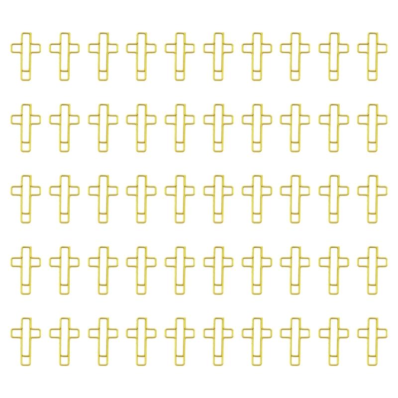 50 Pcs Journal Paper Clips Crosses Shaped Paper Clip Bookmarks Metal Paperclips Creative Planner Clips for Office