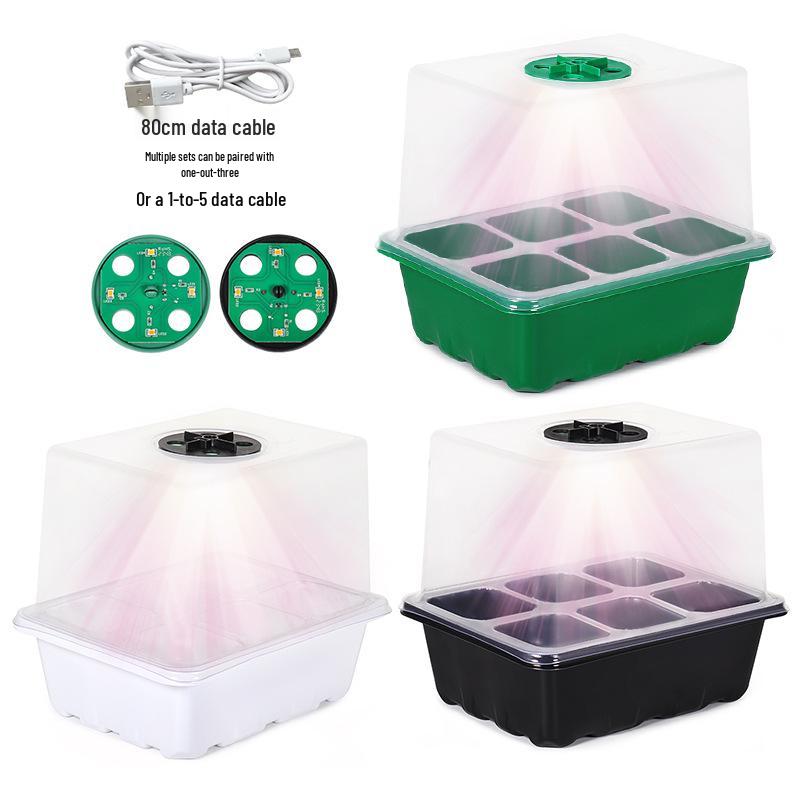 6/12-Hole Breathable Seedling Tray for Home Vegetable Planting and Care