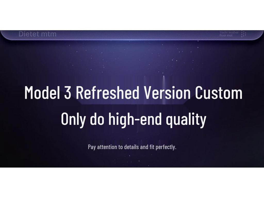 Tesla Model 3 Facelift 2025 Floor & Trunk Mats Full Coverage Accessories