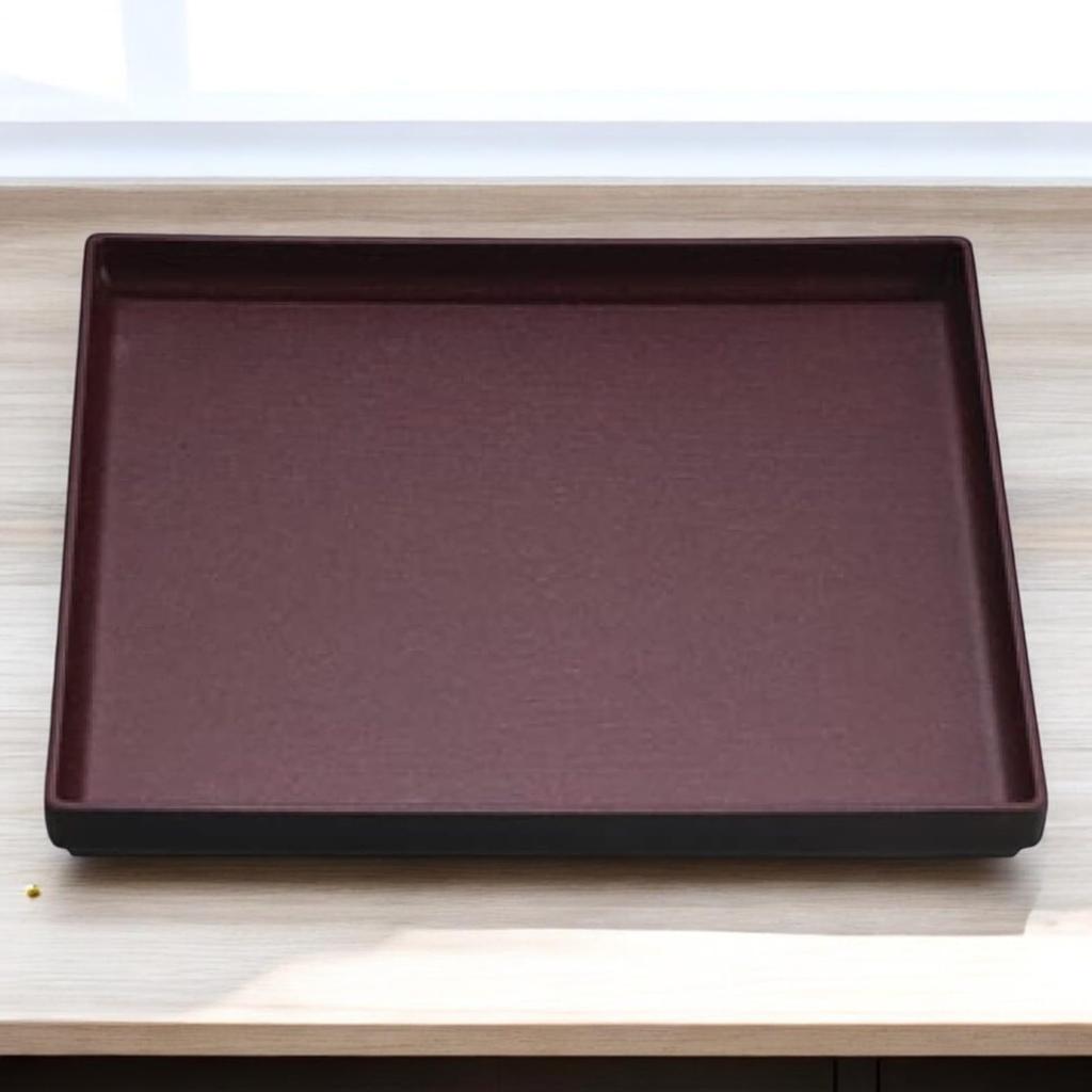 Square Wood Grain Tray Enjimeta Fugen 30cm Lacquerware Made In Japan J-kitchens (Tray) (ABS Resin)