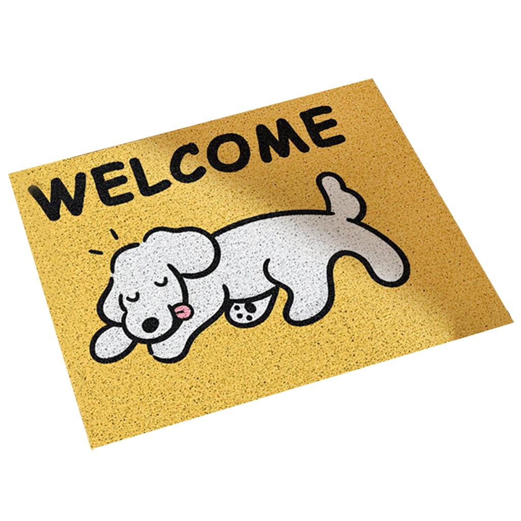 Door Mat Cute Cartoon Dog Pattern Anti Slip Mud Scraping Welcome Rug Front Door Rug Home Decoration