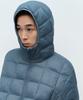 Musinsa Standard Square Quilted Hooded Light Padded Jacket [Blue Grey]
