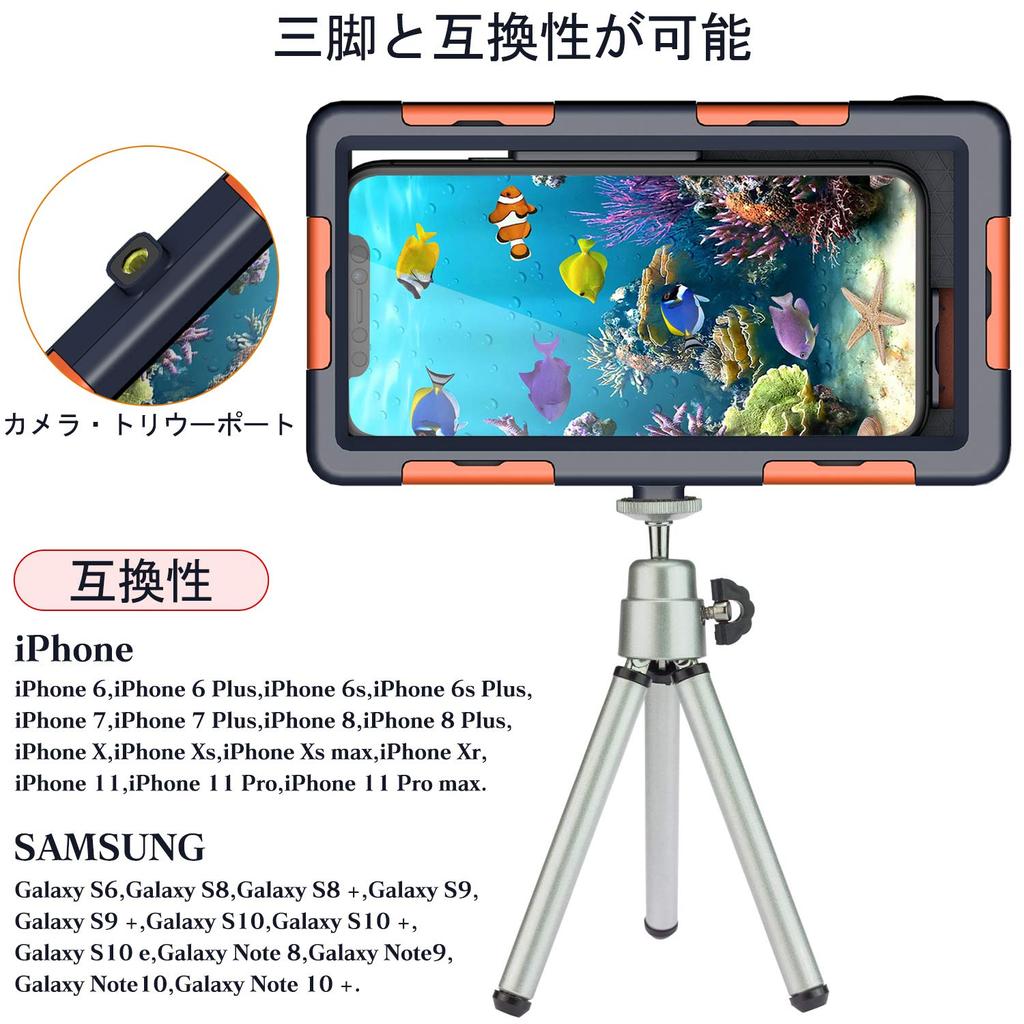 Waterproof Case for iPhone IPX8 Standard Waterproof Level Suitable for Underwater Photography and Photos Up To 15m Depth Includes Smartphone Pouch - -