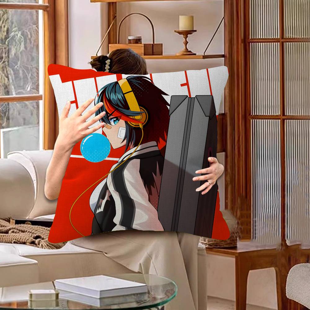 1pc Cool Anime K-KILL La KILL Vintage Cushion Cover Inches Farmhouse Decor Home Throw Pillow Covers for Couch Decorations