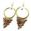 Les Trésors De Lily [N9914] - Golden Red 'Altaï' Designer Earrings