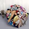 1pc Basketball Anime Characters Outdoor Umbrella - Automatic Opening/Closing, Portable 3-Fold Design, 8-Rib Iron Frame, Perfect Gift for Fans, Tr