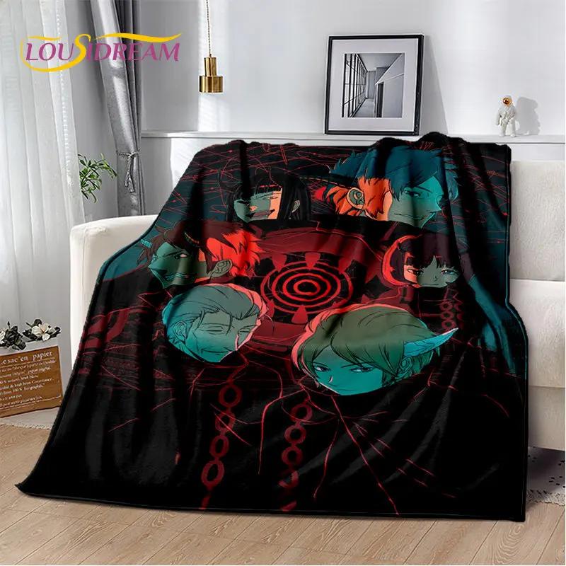 World Trigger Anime Kreskówka Miękki Pluszowy Koc, Koc Flanelowy Koc Narzuta na Salon Sypialnię Łóżko Sofa Piknik Cove Dzieci
