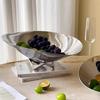 Luxury Mirror Stainless Steel Fruit Tray, Irregular Storage Tray, Large Snack Bowl, Kitchen Storage Container, Home Decoration