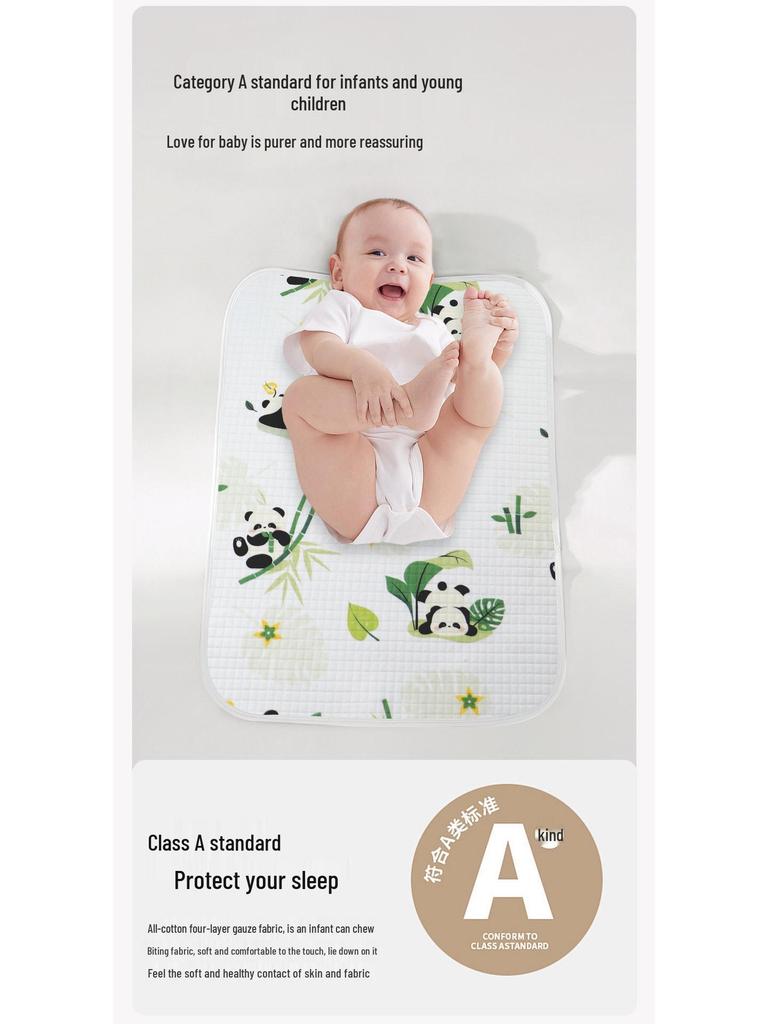 Almofada de Algodão Impermeável Lavável para Incontinência de Bebé - Respirável, Espessa, Tamanho Grande