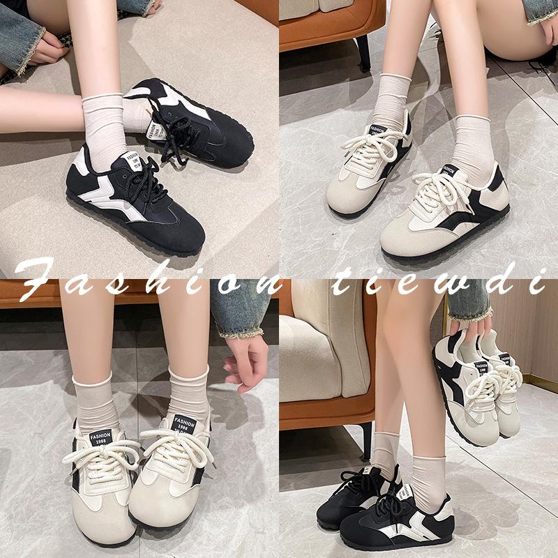 Black women's shoes spring and autumn versatile student white shoes casual sports board shoes