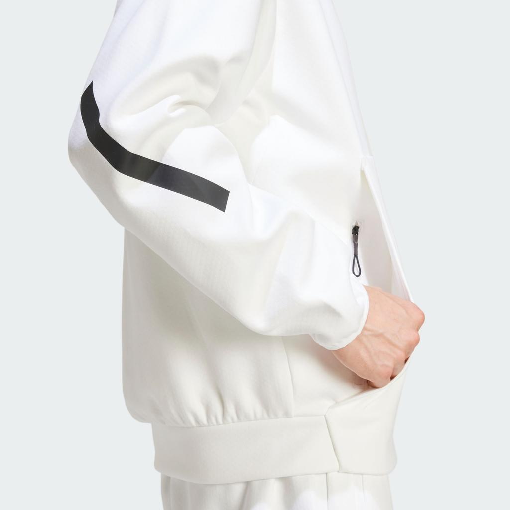 Adidas ZNE. True Healing Series FW24 Sportovní oblečení Black Label Uniform Mikina s kapucí Pánská bunda Bílá JF2443