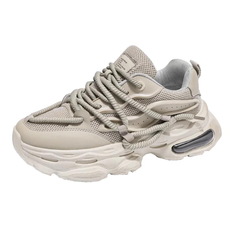 Unisex Summer Casual Sports Sneakers Breathable Mesh Fashion Men’s Shoes Platform Running Sport Light Male Vulcanize Man