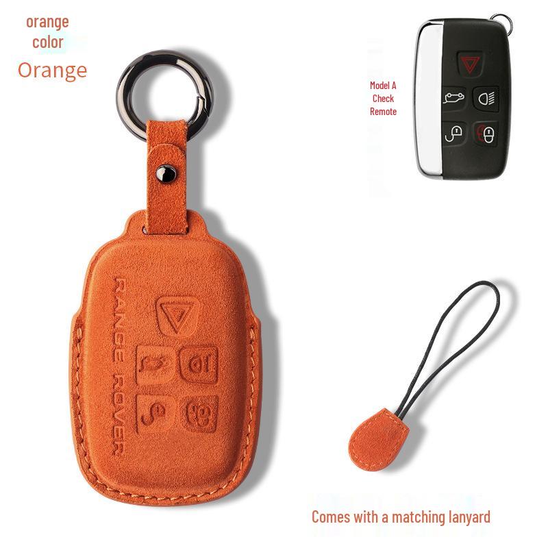 Nubuck Leather Key Case for Range Rover Models (Sport, Evoque, Defender, Discovery Sport, Velar, Freelander)