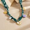 Set di Ciondoli Artistici Retro Etnici Placcati Oro Cuore Fiore Bussola