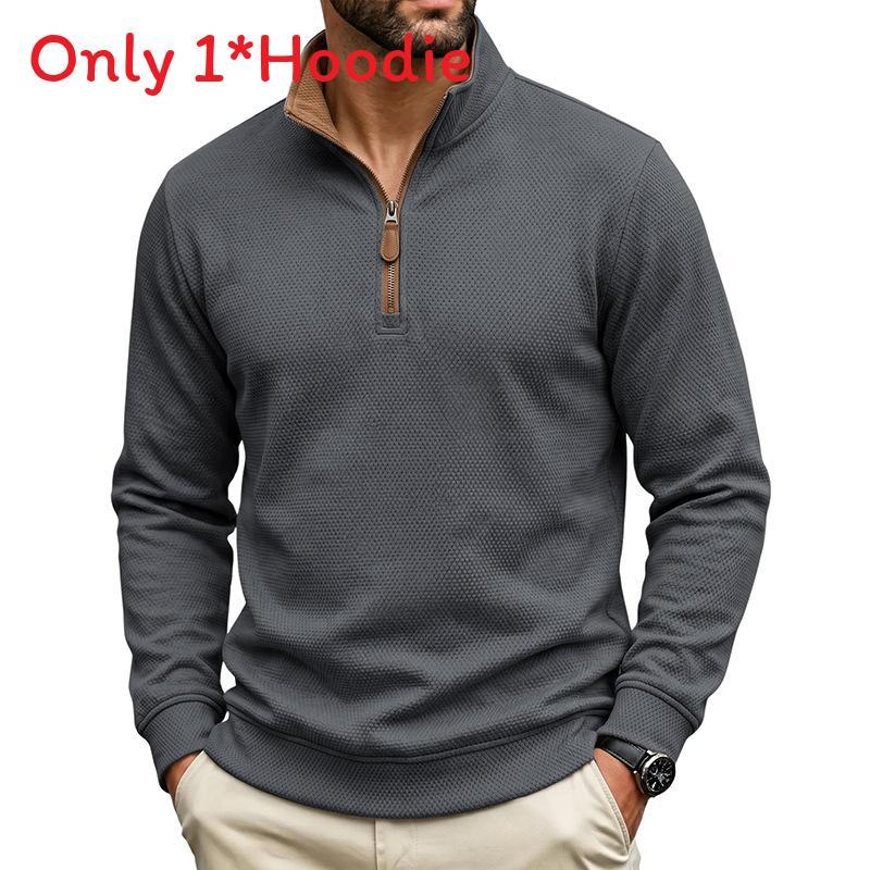 Winter Mens Hoodie With Zipper And Heavy Polyester Blend For Casual Outdoor Wear